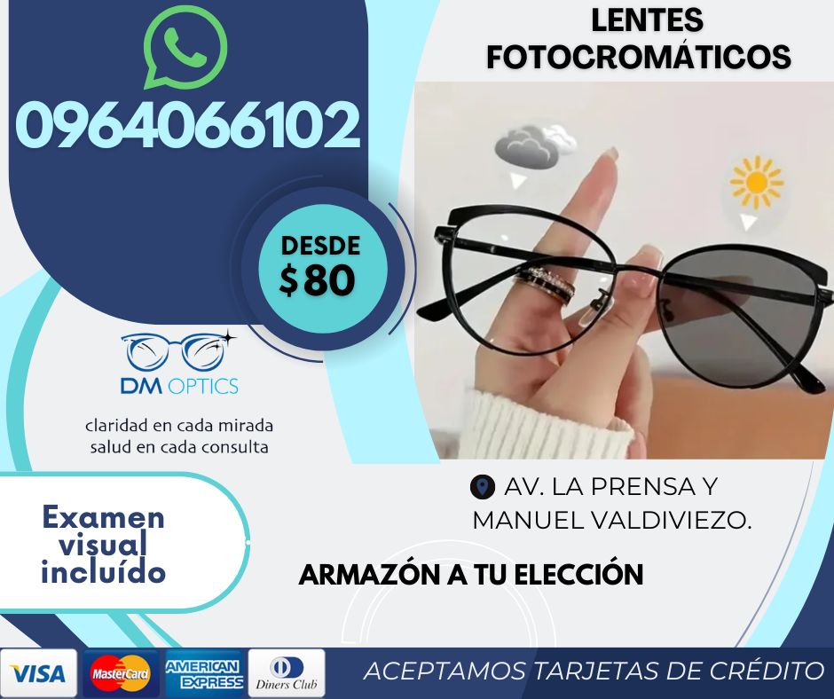 Lentes fotocromaticos en Quito